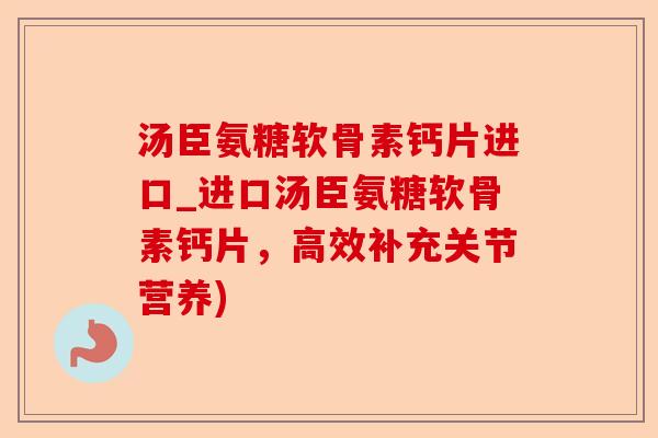 汤臣氨糖软骨素钙片进口_进口汤臣氨糖软骨素钙片，高效补充关节营养)