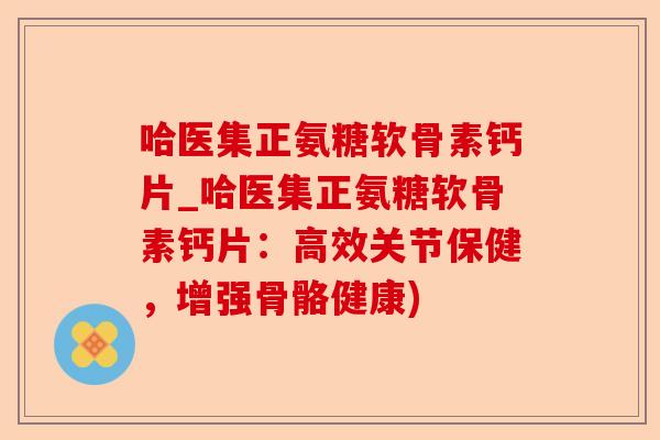 哈医集正氨糖软骨素钙片_哈医集正氨糖软骨素钙片：高效关节保健，增强骨骼健康)