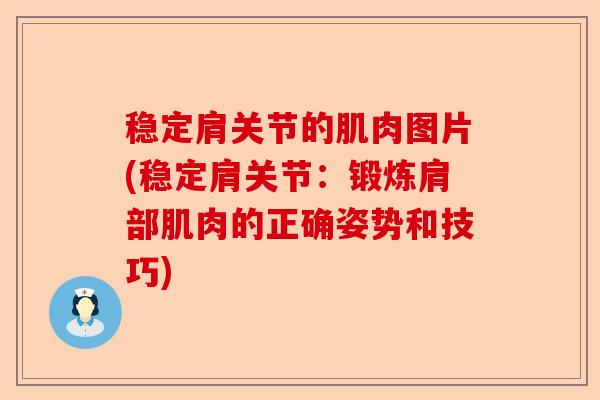 稳定肩关节的肌肉图片(稳定肩关节：锻炼肩部肌肉的正确姿势和技巧)