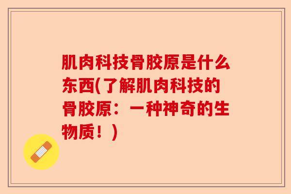 肌肉科技骨胶原是什么东西(了解肌肉科技的骨胶原：一种神奇的生物质！)