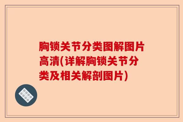 胸锁关节分类图解图片高清(详解胸锁关节分类及相关解剖图片)