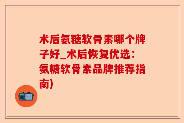 术后氨糖软骨素哪个牌子好_术后恢复优选：氨糖软骨素品牌推荐指南)