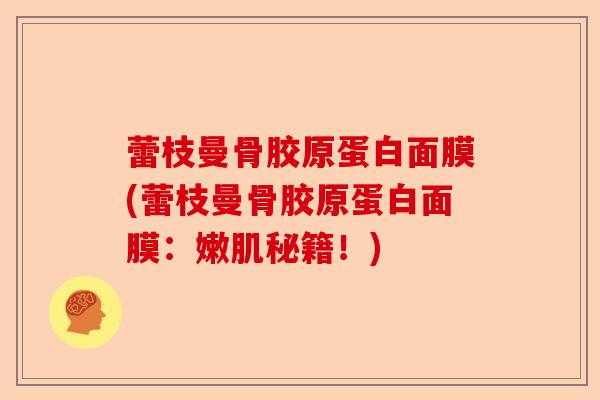 蕾枝曼骨胶原蛋白面膜(蕾枝曼骨胶原蛋白面膜：嫩肌秘籍！)