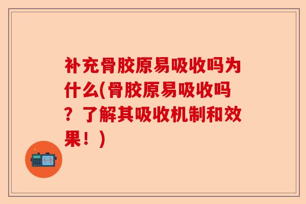 补充骨胶原易吸收吗为什么(骨胶原易吸收吗？了解其吸收机制和效果！)