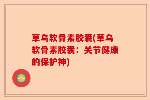 草乌软骨素胶囊(草乌软骨素胶囊：关节健康的保护神)
