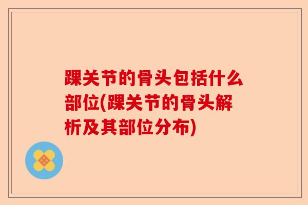 踝关节的骨头包括什么部位(踝关节的骨头解析及其部位分布)
