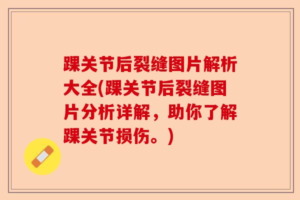 踝关节后裂缝图片解析大全(踝关节后裂缝图片分析详解，助你了解踝关节损伤。)