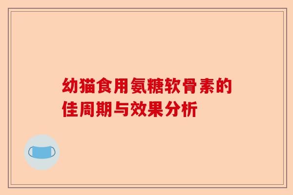 幼猫食用氨糖软骨素的佳周期与效果分析