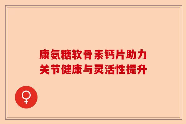 康氨糖软骨素钙片助力关节健康与灵活性提升