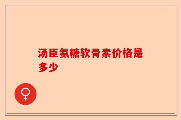 汤臣氨糖软骨素价格是多少