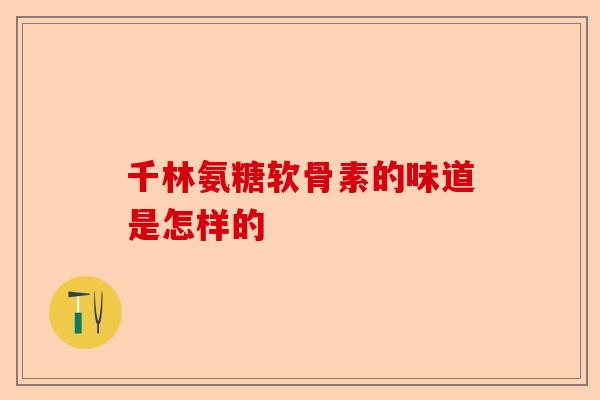 千林氨糖软骨素的味道是怎样的