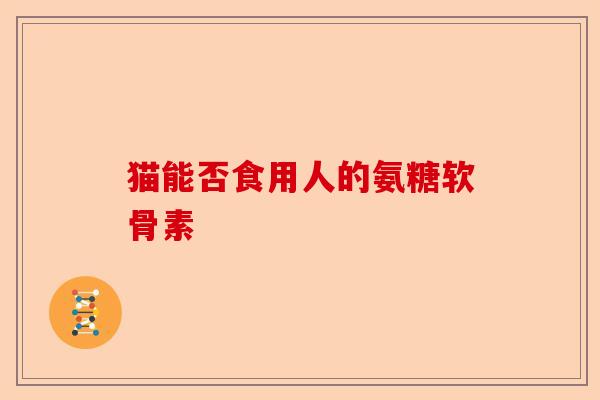 猫能否食用人的氨糖软骨素