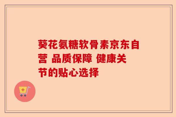 葵花氨糖软骨素京东自营 品质保障 健康关节的贴心选择