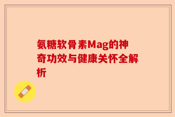 氨糖软骨素Mag的神奇功效与健康关怀全解析