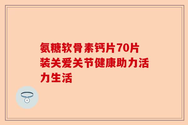 氨糖软骨素钙片70片装关爱关节健康助力活力生活 氨糖软骨素钙片70片装关爱关节健康助力活力生活