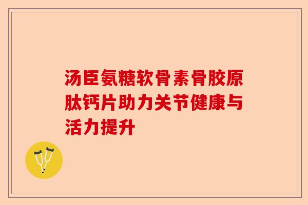 汤臣氨糖软骨素骨胶原肽钙片助力关节健康与活力提升