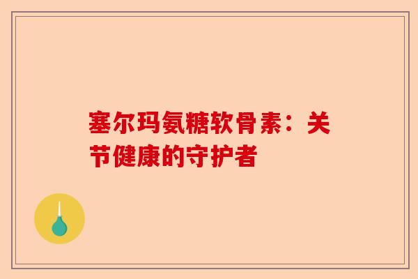 塞尔玛氨糖软骨素：关节健康的守护者