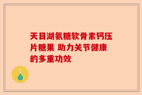 天目湖氨糖软骨素钙压片糖果 助力关节健康的多重功效