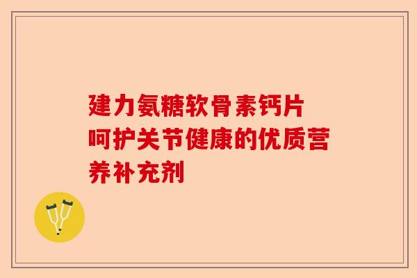 建力氨糖软骨素钙片 呵护关节健康的优质营养补充剂 建力氨糖软骨素钙片 呵护关节健康的优质营养补充剂