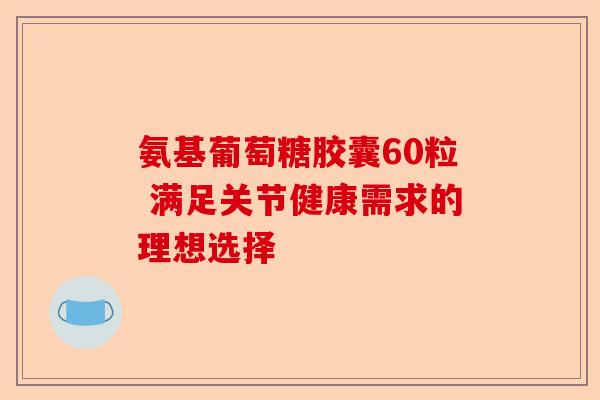 氨基葡萄糖胶囊60粒 满足关节健康需求的理想选择