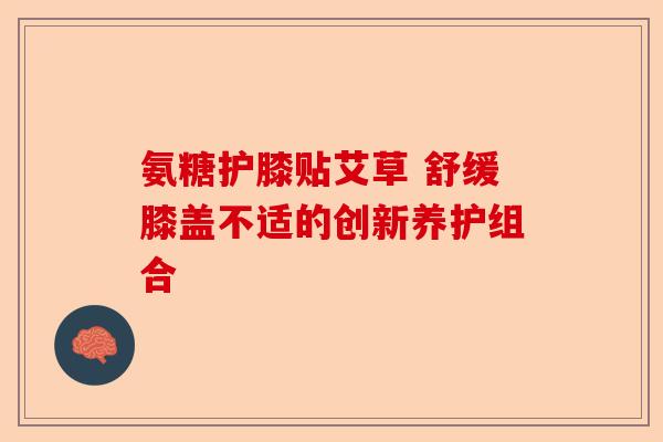 氨糖护膝贴艾草 舒缓膝盖不适的创新养护组合