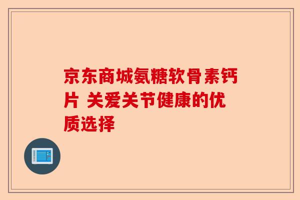 京东商城氨糖软骨素钙片 关爱关节健康的优质选择