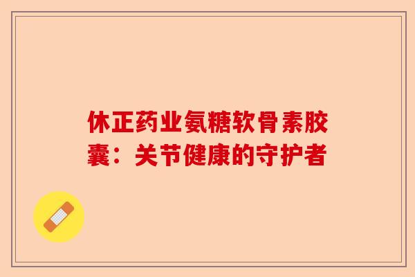 休正药业氨糖软骨素胶囊：关节健康的守护者