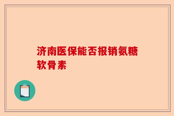 济南医保能否报销氨糖软骨素