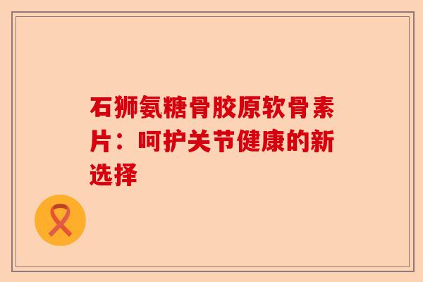 石狮氨糖骨胶原软骨素片：呵护关节健康的新选择