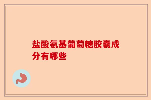 盐酸氨基葡萄糖胶囊成分有哪些