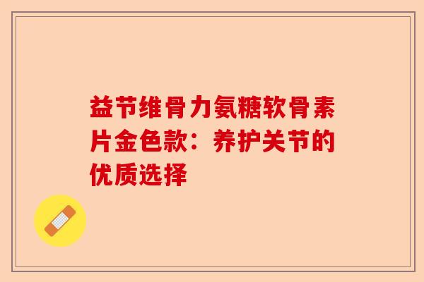 益节维骨力氨糖软骨素片金色款：养护关节的优质选择