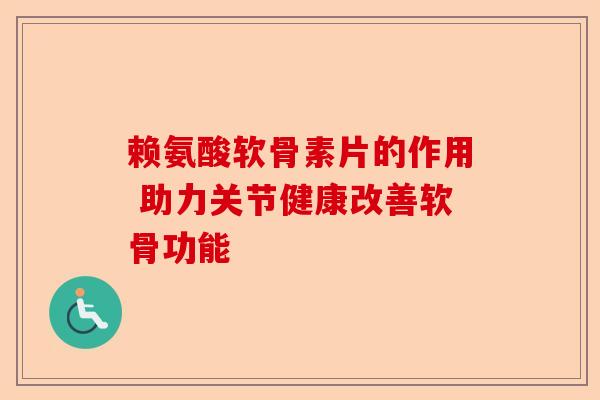 赖氨酸软骨素片的作用 助力关节健康改善软骨功能